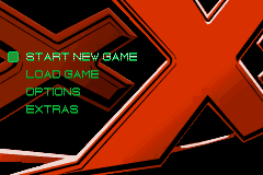 XXX title screen for GameBoy Advance